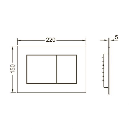 Комплект, застенный модуль TECEbase, пластиковая панель TECEnow (TECE) белая глянцевая