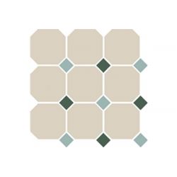 Гранит керамический 4416 OCT13+18-A White OCTAGON 16/Turquoise 13 + Green 18 (TopCer) Португалия 30х30