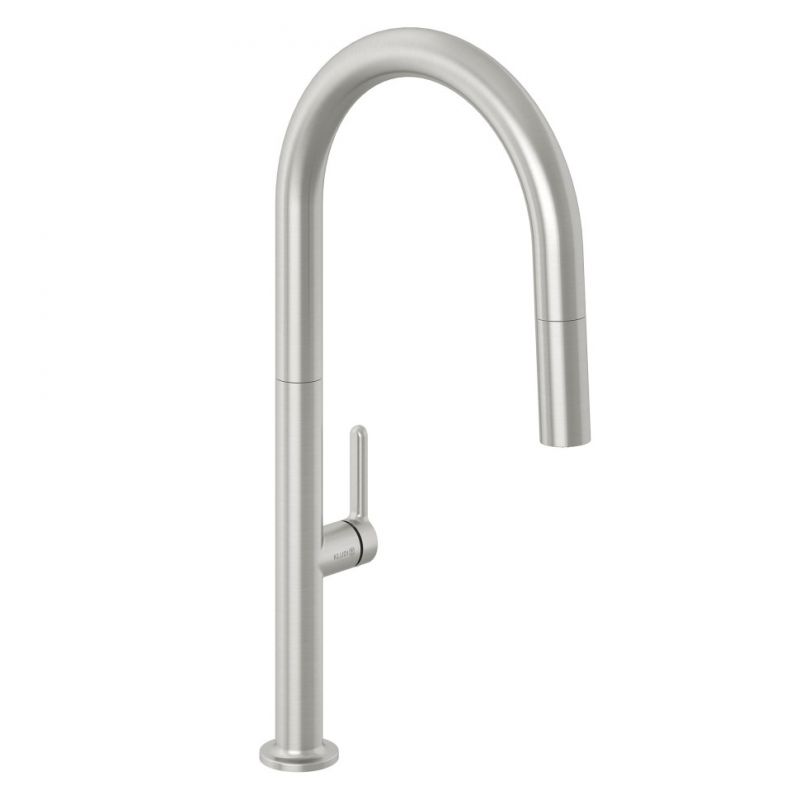 Смеситель для кухни AUREA с выдвижным изливом (KLUDI) брашированный никель