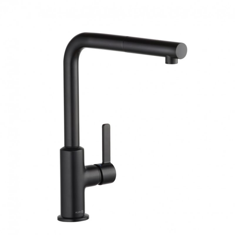 Смеситель для кухни KLUDI L-INE S с выдвижным изливом (KLUDI) черный матовый