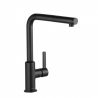 Смеситель для кухни KLUDI L-INE S с выдвижным изливом (KLUDI) черный матовый