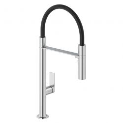 Смеситель для кухни QORD выдвижной поворотный излив (KLUDI) хром