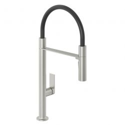 Смеситель для кухни QORD выдвижной поворотный излив (KLUDI) брашированный никель