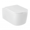 Унитаз подвесной безободковый RESA S с сиденьем крышкой (KLUDI) белый 55х36 см