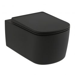 Унитаз подвесной безободковый RESA S без крышки (KLUDI) чёрный матовый 55х36 см