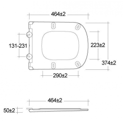 Сиденье с крышкой с плавным опусканием RESA S (KLUDI) чёрный матовый