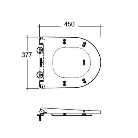 Сиденье с крышкой с плавным опусканием RESA D (KLUDI) белый