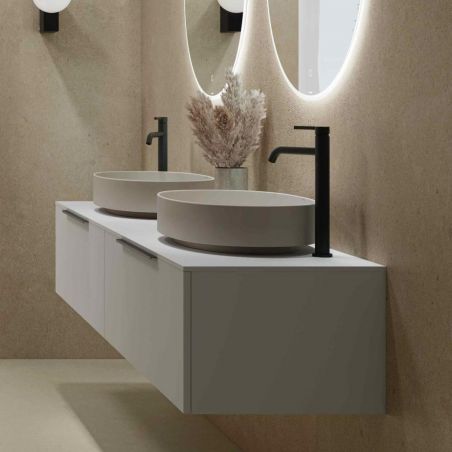 Раковина накладная без перелива RESA R (KLUDI) серо-бежевый матовый 40 см