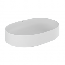 Раковина накладная без перелива RESA O (KLUDI) белый матовый 60х40