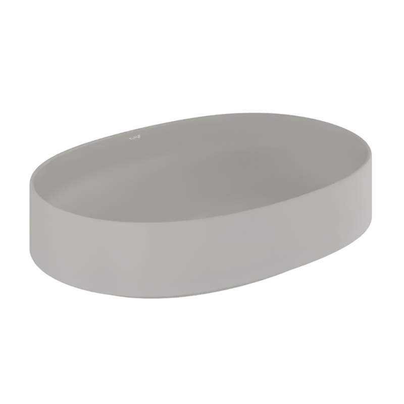 Раковина накладная без перелива RESA O (KLUDI) серо-бежевый матовый 60х40