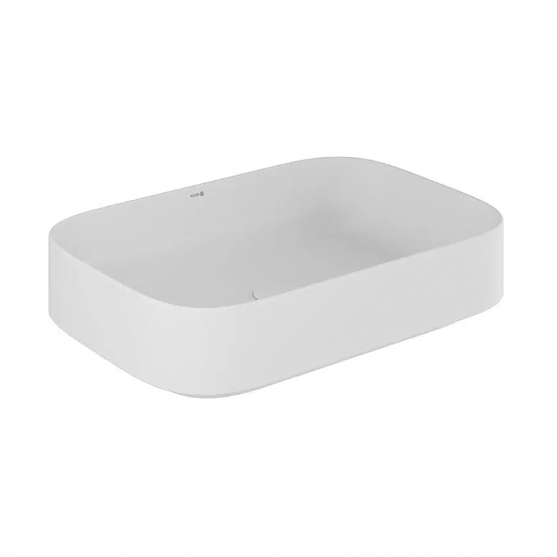Раковина прямоугольная накладная без перелива RESA S (KLUDI) белый матовый 60х40