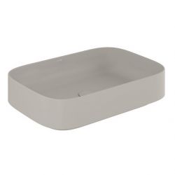 Раковина прямоугольная накладная без перелива RESA S (KLUDI) серо-бежевый матовый 60х40