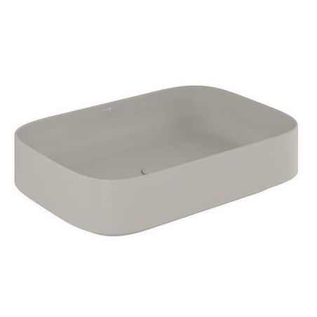 Раковина прямоугольная накладная без перелива RESA S (KLUDI) серо-бежевый матовый 60х40