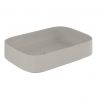 Раковина прямоугольная накладная без перелива RESA S (KLUDI) серо-бежевый матовый 60х40