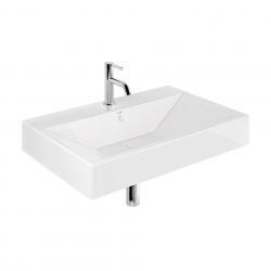 Раковина подвесная с одним отверстием с переливом RESA (KLUDI) белый 81х50,5