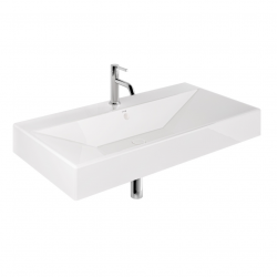 Раковина подвесная с одним отверстием с переливом RESA (KLUDI) белый 101х50,5