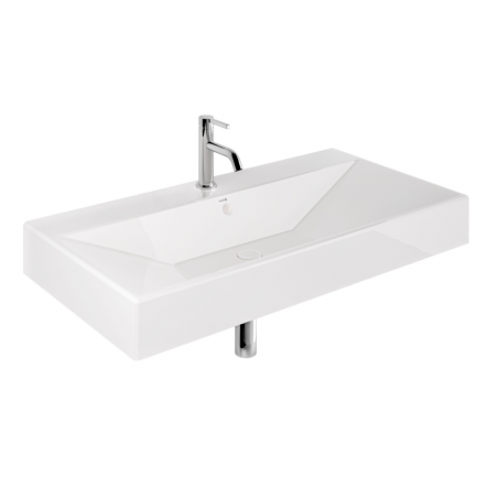 Раковина подвесная с одним отверстием с переливом RESA (KLUDI) белый 101х50,5