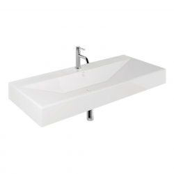 Раковина подвесная с одним отверстием с переливом RESA (KLUDI) белый 121х50,5