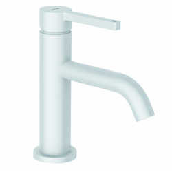 Смеситель для умывальника NOVA FONTE PURA с клапаном PUSH-OPEN 75 мм (KLUDI) белый матовый