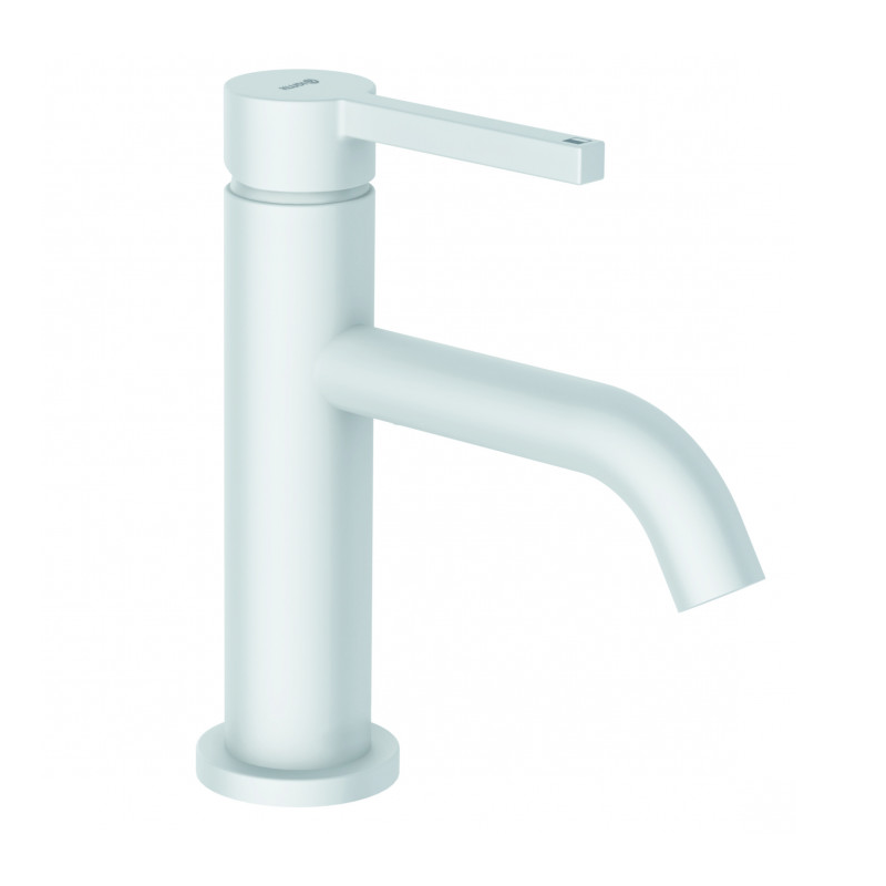 Смеситель для умывальника NOVA FONTE PURA с клапаном PUSH-OPEN 75 мм (KLUDI) белый матовый