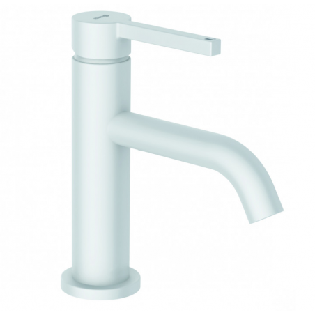 Смеситель для умывальника NOVA FONTE PURA с клапаном PUSH-OPEN 75 мм (KLUDI) белый матовый