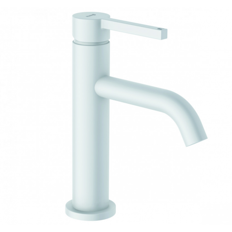 Смеситель для умывальника NOVA FONTE PURA с клапаном PUSH-OPEN 100 мм (KLUDI) белый матовый