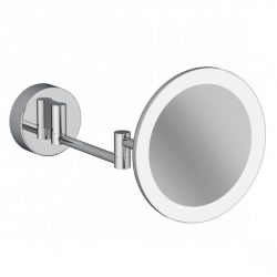 Зеркало косметическое подвесное с подсветкой VELA R 3х кратное увеличение (KLUDI) хром