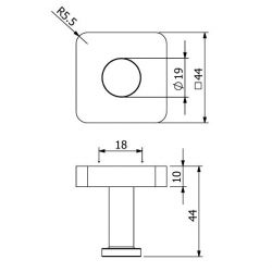 Крючок VELA S (KLUDI) черный матовый