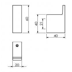 Крючок VELA C (KLUDI) черный матовый