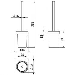 Туалетный ершик VELA C (KLUDI) брашированное золото