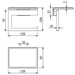 Держатель туалетной бумаги VELA C (KLUDI) черный матовый