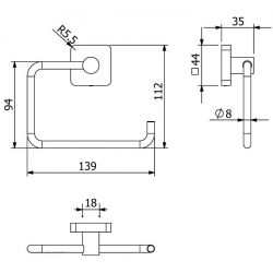 Держатель туалетной бумаги VELA S (KLUDI) белый матовый