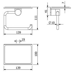Держатель туалетной бумаги VELA R (KLUDI) белый матовый