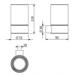 Стакан подвесной VELA R (KLUDI) белый матовый