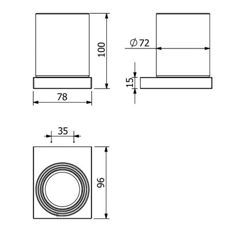 Стакан подвесной VELA C (KLUDI) белый матовый