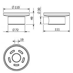 Мыльница подвесная VELA R (KLUDI) хром
