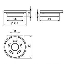 Мыльница подвесная VELA C (KLUDI) белый матовый