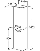 Шкаф-колонна The Gap (ROCA) правый, фиолетовый 160,2х34,4х19,9