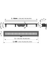 Дренажный канал пластик с перфорированной решоткой д.40мм APZ10-550 (ALCAPLAST) 550х60 