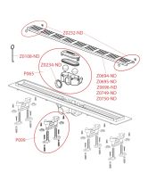 Дренажный канал пластиковый с перфорированной стальной решёткой Simple APZ10-950 (ALCAPLAST) д.40мм, 950х60